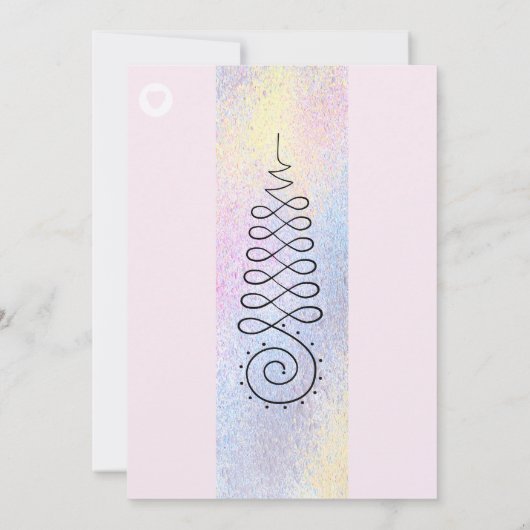 ** Heilige Geometrie Verlichting Pastel bruiloft Kaart (Achterkant)