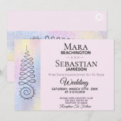 ** Heilige Geometrie Verlichting Pastel bruiloft Kaart (Voorkant / Achterkant)