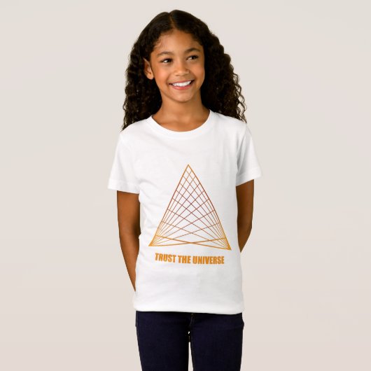 Heilige Geometrie Vertrouw op het universum T-shirt (Voorkant volledig)