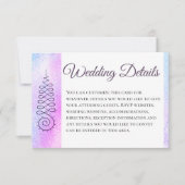 *~* Heilige Geometrie Waterverf bruiloft details RSVP Kaartje (Voorkant)