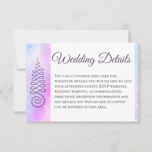 *~* Heilige Geometrie Waterverf bruiloft details RSVP Kaartje (Voorkant)