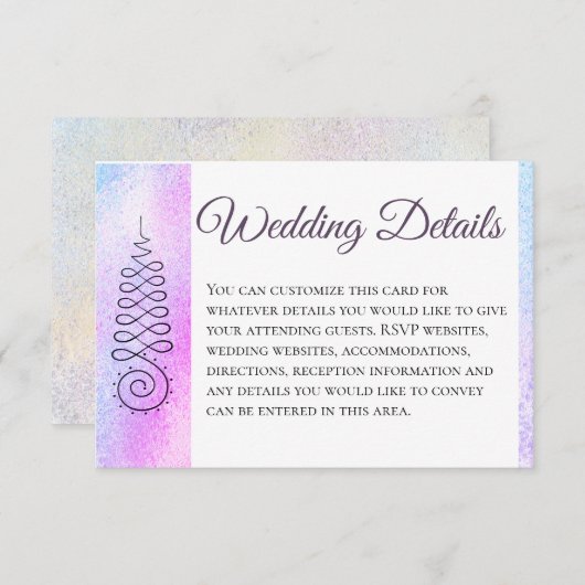 *~* Heilige Geometrie Waterverf bruiloft details RSVP Kaartje (Voorkant / Achterkant)