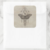 Heilige Geometrie Zebra Longwing Vlinder Vierkante Sticker (Tas)