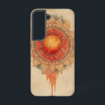 Heilige Geometrie Zon Telefoon Case Samsung Galaxy Hoesje<br><div class="desc">Stralend met gouden symmetrie combineert dit ontwerp heilige geometrie en zonne-energie voor een krachtige en visueel uitgebalanceerde telefoonbehuizing.</div>