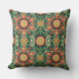Heilige Geometrische Bloemrijke Mandala Ontwerp Pa Kussen
