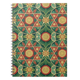 Heilige Geometrische Bloemrijke Mandala Ontwerp Pa Notitieboek
