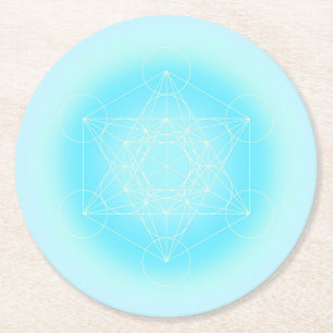 heilige geometrische Metatron Ronde Kartonnen Onderzetter
