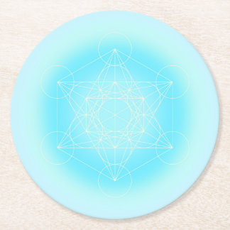 heilige geometrische Metatron Ronde Kartonnen Onderzetter