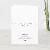 Heilige George Struggling met de Groet C van de Kaart (Achterkant)
