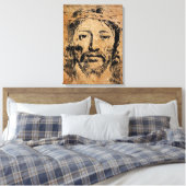 Heilige Gezicht van Jezus Canvas Print (Insitu (Slaapkamer))