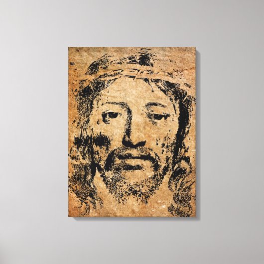Heilige Gezicht van Jezus Canvas Print (Voorkant)