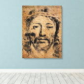 Heilige Gezicht van Jezus Canvas Print (Insitu (Houten vloer))