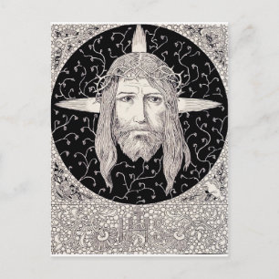 Heilige gezicht van Jezus Christus Briefkaart