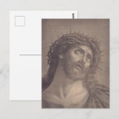 Heilige gezicht van Jezus Christus Briefkaart (Voorkant / Achterkant)