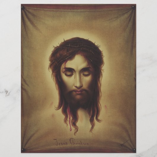 Heilige gezicht van Jezus Christus Flyer (Voorkant)