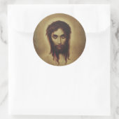 Heilige gezicht van Jezus Christus Ronde Sticker (Tas)