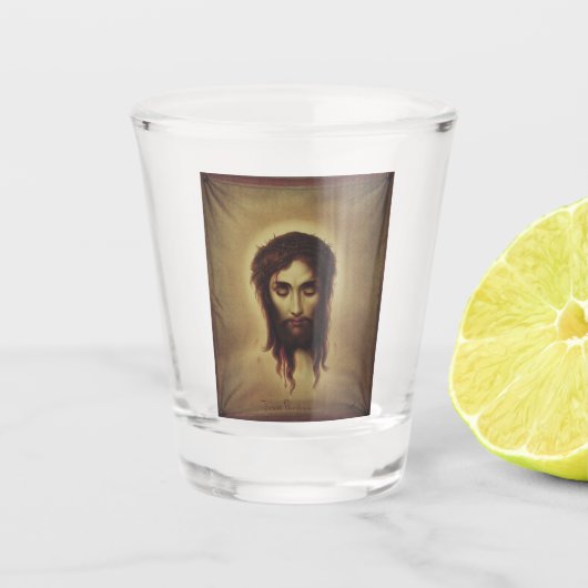 Heilige gezicht van Jezus Christus Shot Glas (Voorkant)