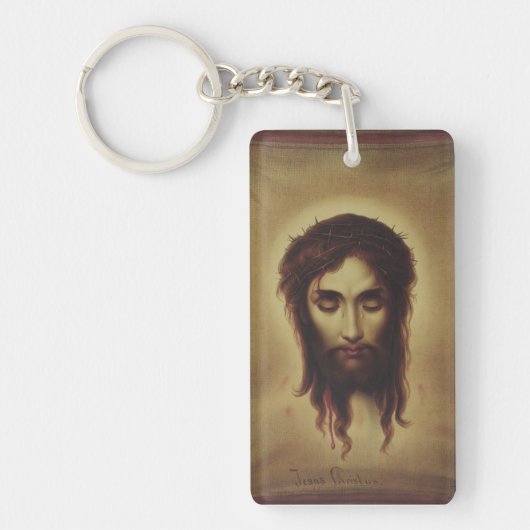 Heilige gezicht van Jezus Christus Sleutelhanger (Voorkant)
