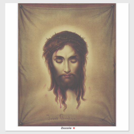 Heilige gezicht van Jezus Christus Sticker (Vel)