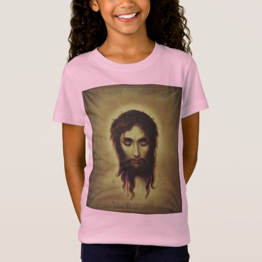 Heilige gezicht van Jezus Christus T-shirt (Voorkant)