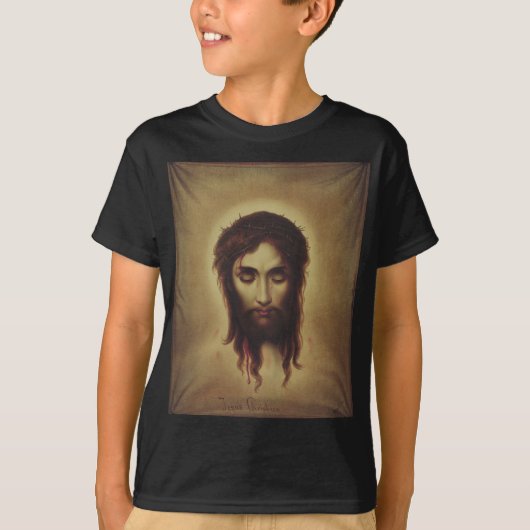 Heilige gezicht van Jezus Christus T-shirt (Voorkant)