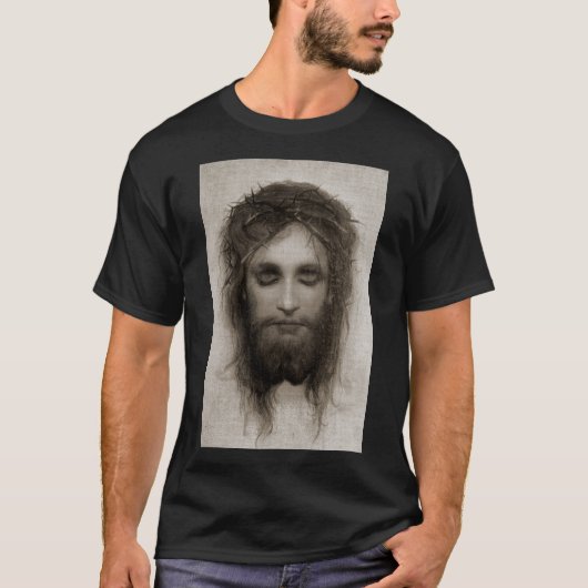 Heilige gezicht van Jezus Christus T-shirt (Voorkant)