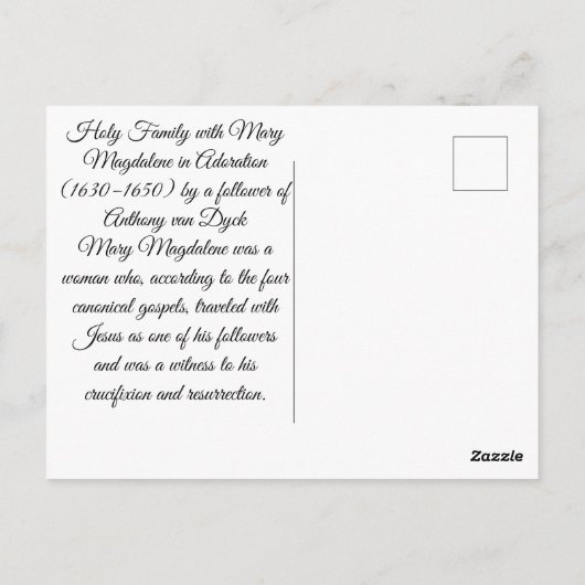 Heilige Gezin Briefkaart (Achterkant)