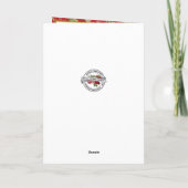 Heilige Gezin kerstmis Poinsettia Feestdagen Kaart (Achterkant)