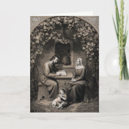 Heilige Gezin Maagd Mary Sint Jezus Christus Feestdagen Kaart