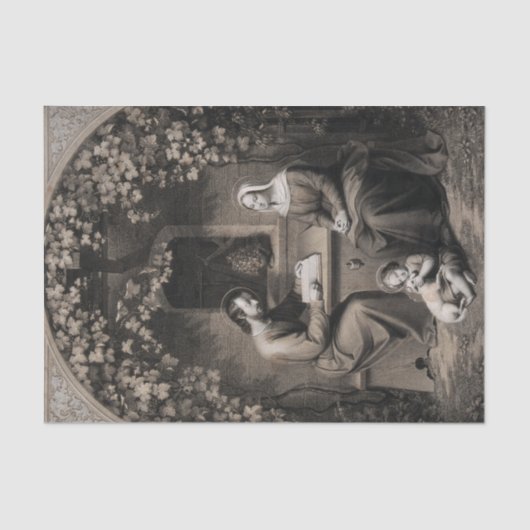 Heilige Gezin Maagd Mary Sint Jezus Christus Tissuepapier (Voorkant)