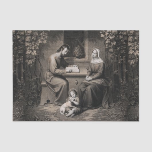 Heilige Gezin Maagd Mary Sint Jezus Christus Tissuepapier (Voorkant)