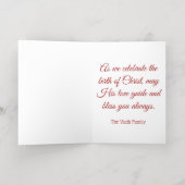 Heilige Gezin Nativiteit Folie Feestdagenkaart (Binnenlaag)