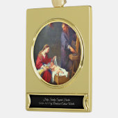 Heilige Gezin Verguld Banner Ornament (Links)
