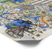 Heilige Gezin Vlucht Egypte middeleeuws Manuscript Poster (Hoek)