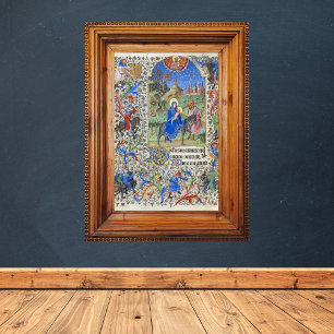 Heilige Gezin Vlucht Egypte middeleeuws Manuscript Poster