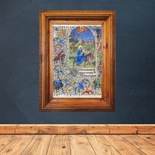 Heilige Gezin Vlucht Egypte middeleeuws Manuscript Poster