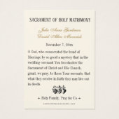 Heilige Gezin Weduwschap Heilige Kaart (Achterkant)