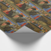 Heilige Gezinnativiteitsscène Angels Jezus Christu Cadeaupapier (Hoek)