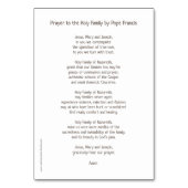 Heilige Gezinskaart Kaart (Achterkant)