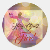 Heilige Ghost Fire! Ronde Sticker (Voorkant)