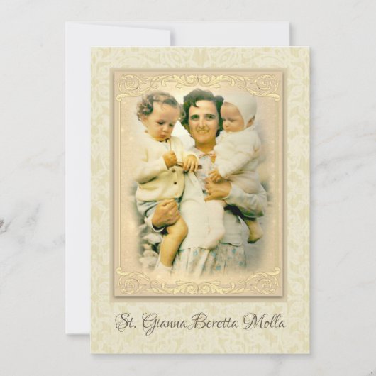 Heilige Gianna Beretta Molla Katholieke Moeder Geb Kaart (Voorkant)