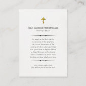 Heilige Glorieuze Profeet Elia Gebed Kaart Plaatskaartje (Achterkant)