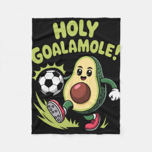 Heilige Goalamole Grappige Avocado Voetbalspeler Fleece Deken