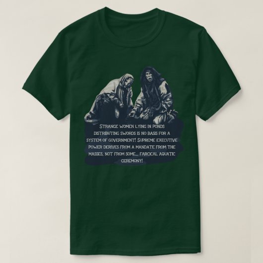 Heilige Graal Boer Mocks Arthurs Systeem van Overh T-shirt (Design voorkant)
