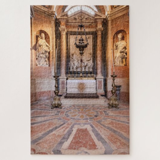 Heilige Gregorius en Sint Ambrosius. Italiaanse ba Legpuzzel (Verticaal)