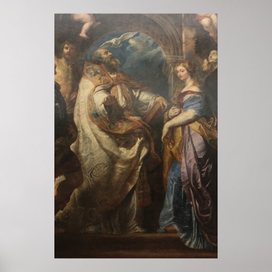Heilige Gregorius met heiligen Poster (Voorkant)