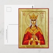 Heilige Grote-Martelaar Koningin Ketevan Orthodox  Briefkaart (Voorkant / Achterkant)