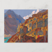 Heilige grotten door Nicholas Roerich Feestdagenkaart (Voorkant)