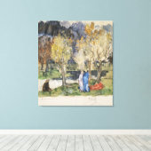 Heilige Grove van Pierre Puvis de Chavannes Canvas Afdruk (Insitu (Houten vloer))