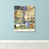 Heilige Grove van Pierre Puvis de Chavannes Canvas Afdruk (Insitu (Houten vloer))